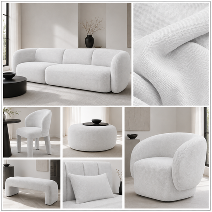 MILANO - Upholstery Fabric- Silver