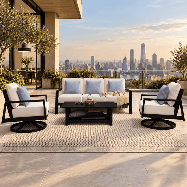 Skyvora Armchair & Outdoor Sofa Set Modern Seating for Patios, Rooftops & Garden Decks