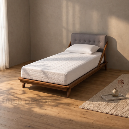Sleepwood Mid-Century Upholstered Platform Customisable Bed for Urban Interiors
