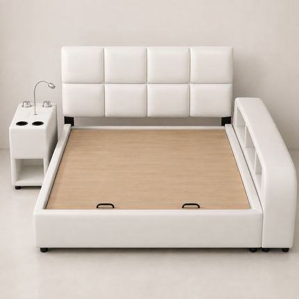Slumber Edge Wabi-Sabi Curved Platform Bed – Japandi Modern Bedroom Bed