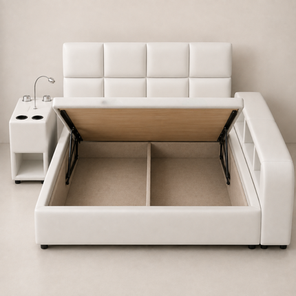 Slumber Edge Wabi-Sabi Curved Platform Bed – Japandi Modern Bedroom Bed