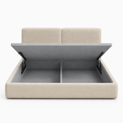 Slumberform Low Platform Bed – Japandi Wabi-Sabi Minimalist Bed for Modern Bedrooms