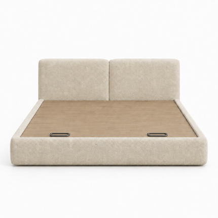 Slumberform Low Platform Bed – Japandi Wabi-Sabi Minimalist Bed for Modern Bedrooms