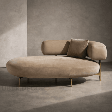 Solea Curve – Modern Chaise Lounge with Armrest for Living Room & Lounge Spaces