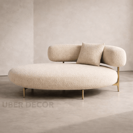 Solea Curve – Modern Chaise Lounge with Armrest for Living Room & Lounge Spaces