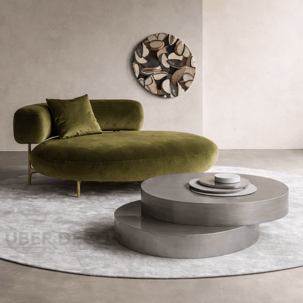 Solea Curve – Modern Chaise Lounge with Armrest for Living Room & Lounge Spaces