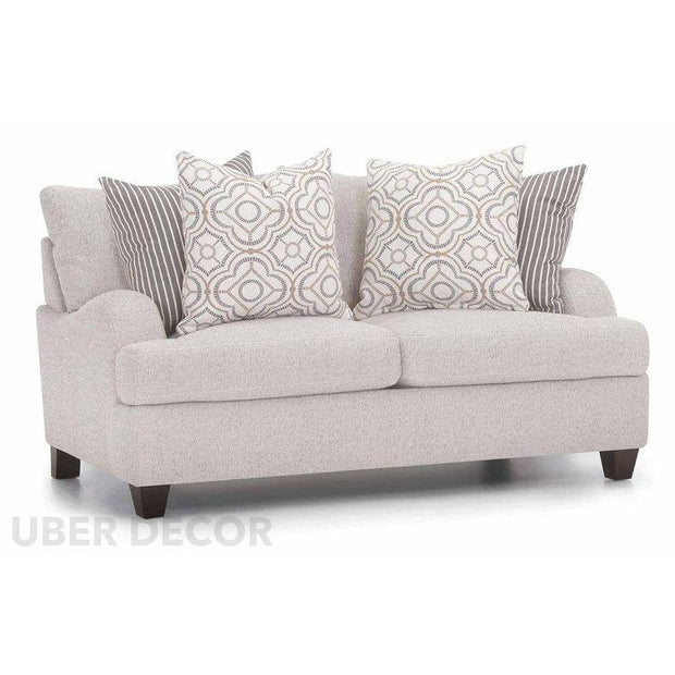 Malaga 67" Upholstered 2‑Seater Loveseat – Classic Cushion Sofa for Living & Lounge Spaces - Uber Decor