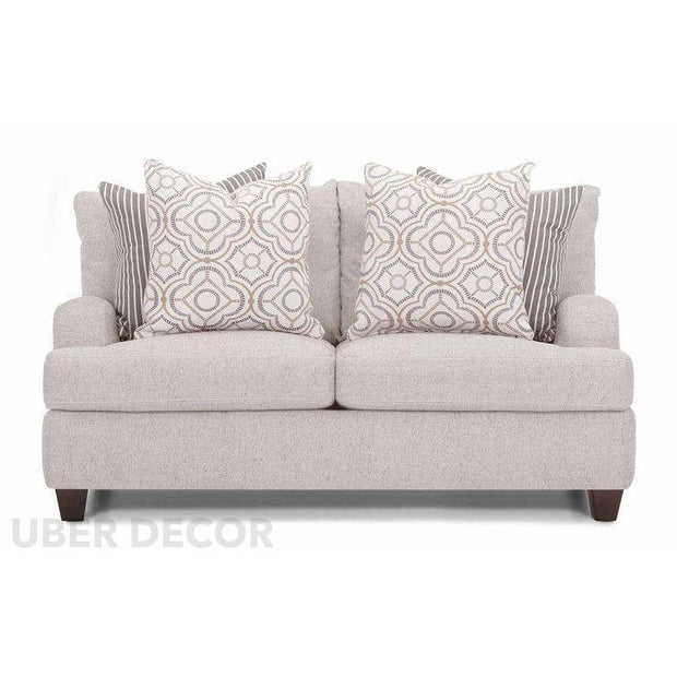 Malaga 67" Upholstered 2‑Seater Loveseat – Classic Cushion Sofa for Living & Lounge Spaces - Uber Decor