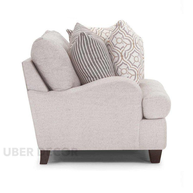 Malaga 67" Upholstered 2‑Seater Loveseat – Classic Cushion Sofa for Living & Lounge Spaces - Uber Decor