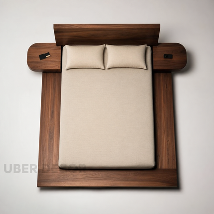 Stillwood Float Bed – Minimalist Solid Wood Platform Bed