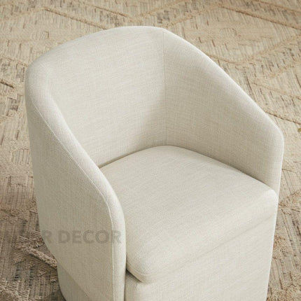 Kiva Modern Storage Dining Chair Custom Made Barrel Back Design with Hidden Compartment Ideal for Dining Room Living Area - Uber Decor