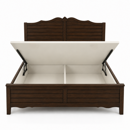 Timbercrest Heirloom Bed – Classic Wooden Design with Arched Headboard