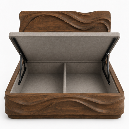 Timberwave Rest Bed – Sculptural Solid Wood Bed for Bedroom