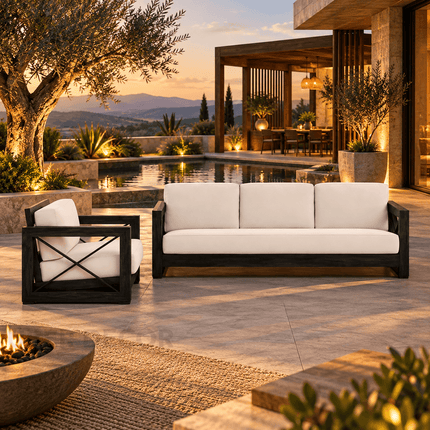 Trailora Outdoor Sofa & Chair Set Contemporary Patio Seating for Decks, Gardens & Open Terraces