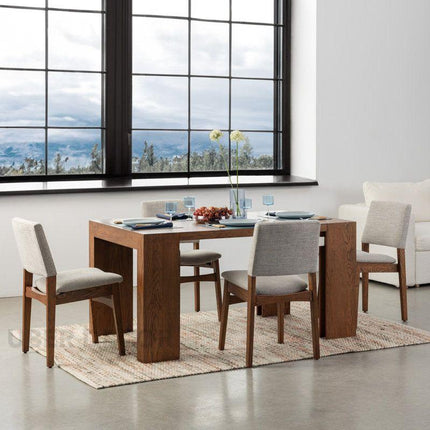 Veroa Mid Century Dining Chair Set of 2 Solid Wood Legs Custom Made Design Ideal for Dining Room Kitchen Dining Area - Uber Decor