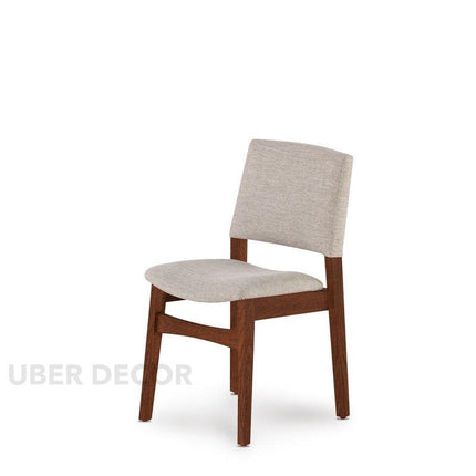 Veroa Mid Century Dining Chair Set of 2 Solid Wood Legs Custom Made Design Ideal for Dining Room Kitchen Dining Area - Uber Decor