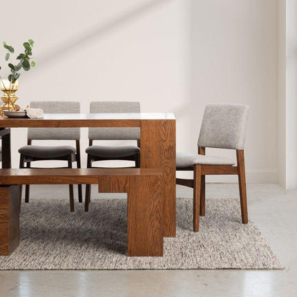 Veroa Mid Century Dining Chair Set of 2 Solid Wood Legs Custom Made Design Ideal for Dining Room Kitchen Dining Area - Uber Decor