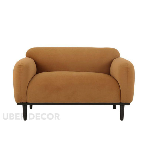Valencia 50" Curved 2-Seater Couch – Plush Soft-Edge Sofa for Living & Lounge Spaces - Uber Decor