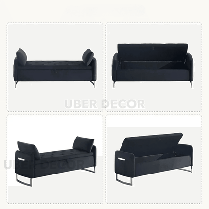 Norelle Contemporary Luxe Flip Top Storage Bench – Modern American-Inspired King Bed Companion for Bedroom & Lounge