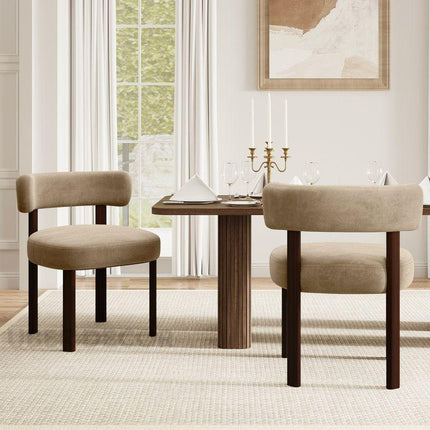 ModForma Contemporary Dining Chair Set of 2 Mid Century Modern Solid Wood Legs Custom Made Design Ideal for Dining Room Kitchen Dining Area - Uber Decor