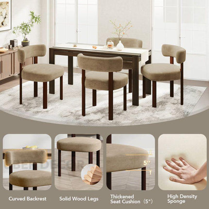 ModForma Contemporary Dining Chair Set of 2 Mid Century Modern Solid Wood Legs Custom Made Design Ideal for Dining Room Kitchen Dining Area - Uber Decor