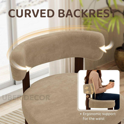 ModForma Contemporary Dining Chair Set of 2 Mid Century Modern Solid Wood Legs Custom Made Design Ideal for Dining Room Kitchen Dining Area - Uber Decor