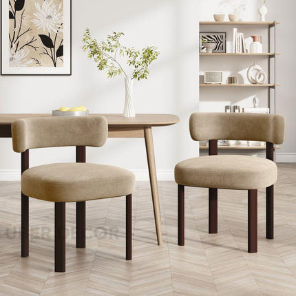 ModForma Contemporary Dining Chair Set of 2 Mid Century Modern Solid Wood Legs Custom Made Design Ideal for Dining Room Kitchen Dining Area - Uber Decor