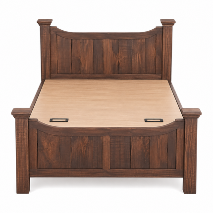 Valoria Rustic American Panel Customisable Bed for Country-Style Bedrooms