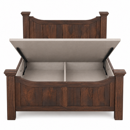 Valoria Rustic American Panel Customisable Bed for Country-Style Bedrooms