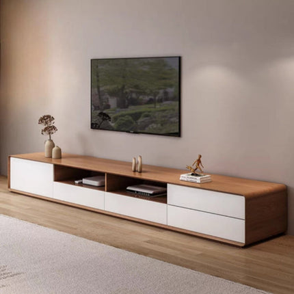 Viano Plain – Modern Coffee Table, Nordic Inspired  TV Unit with Rounded Edge Design