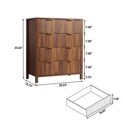 Stratus Grove Modern Dresser – Vertical Cabinet for Bedroom, Living Room, or Entryway