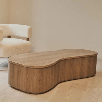Belait Organic Coffee Table Contemporary Luxe Italian Inspired Minimal Designer Center Table Custom Finish Statement Table for Designer Studio
