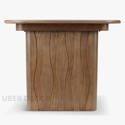 Axton Heritage Dining Table Mid Century Modern Architectural Design Scandinavian Inspired Solid Wood Legs Natural Finish Dining Furniture for Dining Room