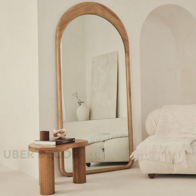 Celeste Arched Teak Floor Mirror – Elegant Full-Length Mirror for Bedroom & Living Room