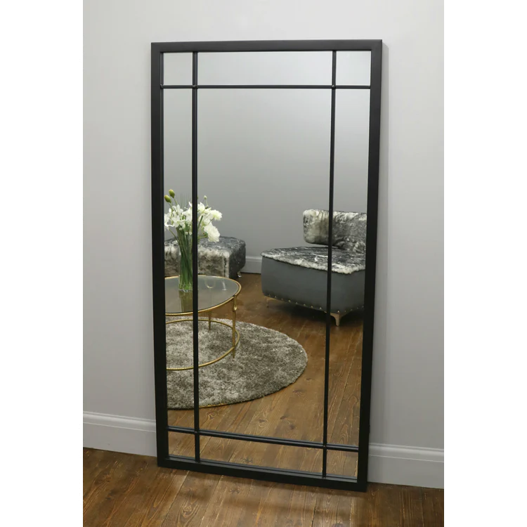 SparkFrame- Rectangle Shaped Full Length Metal Framed Large Size Mirror for Bedroom, Living Room, Foyer, Boutique or Clothing Store