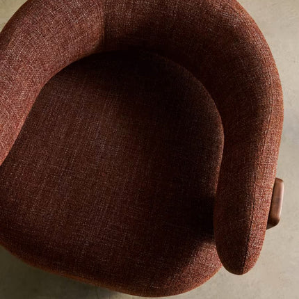 Tranquil Arc Living Room Chair Mid Century Modern American Inspired Solid Wood Frame Fixed Base Contemporary Chair Lounge and Bedroom