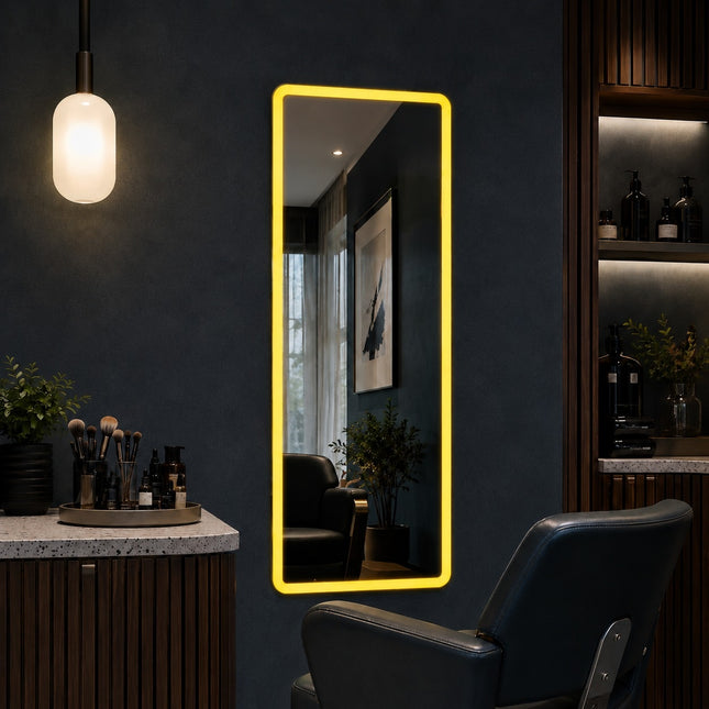 Radiance Frameless Led Mirror- Rectangle Shape LED Full Length Mirror with 3 Colour Changing Mode