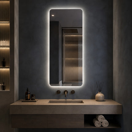 Radiance Frameless Led Mirror- Rectangle Shape LED Full Length Mirror with 3 Colour Changing Mode
