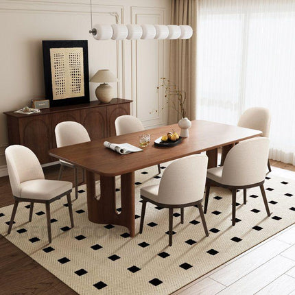 Evara Modern Dining Chair Set of 2 Mid Century Design Solid Wood Legs Custom Made Ideal for Dining Room Kitchen Dining Area - Uber Decor