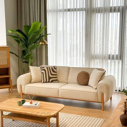 Winnipeg Luxury Modern Sofa Set with Wooden Legs and Plush Upholstery Customisable Designer Sofa for Living Room