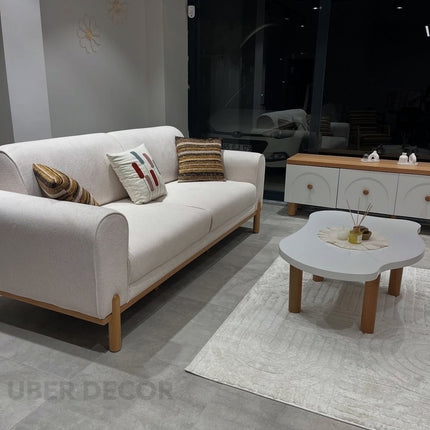 Winnipeg Luxury Modern Sofa Set with Wooden Legs and Plush Upholstery Customisable Designer Sofa for Living Room