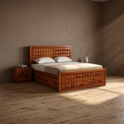 Woodlyn Traditional Contemporary Panel Customisable Bed for Master Bedroom