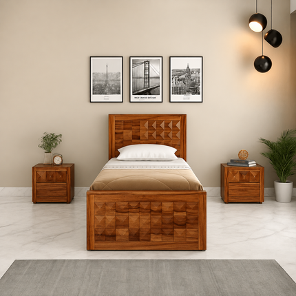 Woodlyn Traditional Contemporary Panel Customisable Bed for Master Bedroom