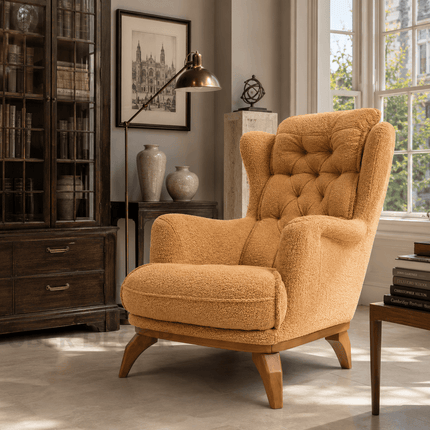Riven Tufted Wingback Accent Chair – Modern Classic for Lounge