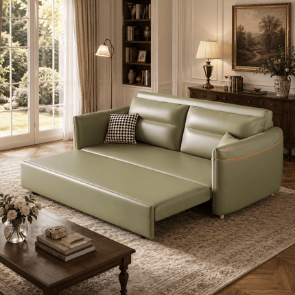 Sanya pull-out sofa cum bed – customisable fabric and size, made to order India
