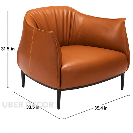 Lusso Uno – Italian Minimalist Accent Chair for Hotel, Lounge & Living Spaces - Uber Decor