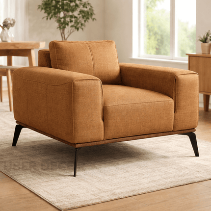 Calmora Lounge Chair – Mid‑Century Modern Japandi Accent Chair Customize for Living Room or Lounge