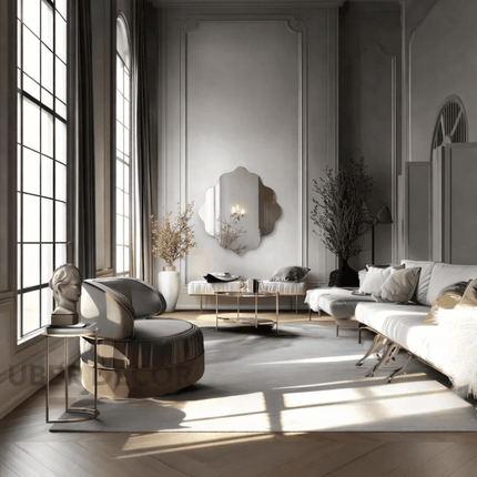 GlowRef Frameless HD Mirror – Scalloped Round Wall Mirror for Living Room, Bathroom & Entryway