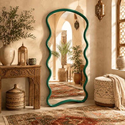 Medina Moroccan Full Length Floor Mirror – Bohemian Style Mirror for Bedroom