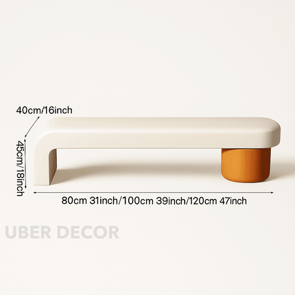 ItaliaLuxe Sebastian Bed Stool | Elegant Ottoman Bench for Shoe Changing & Dressing Room | High-End Sofa Stool & Bed End Seat